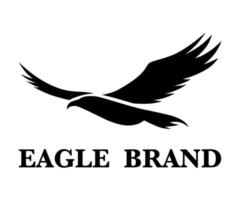 Black vector symbol of eagle that is flying