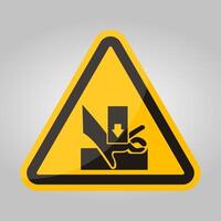 Beware You Hand When Using Silkscreen Symbol Sign Isolate On White Background,Vector Illustration EPS.10 vector