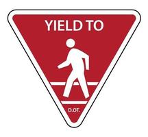Traffic sign Yield To Pedestrians vector