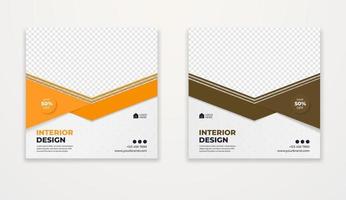 plantillas de banner de venta y descuento para diseño de interiores. vector