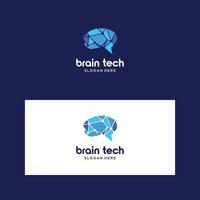 cerebro de diseño de logotipo vector