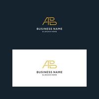 logo design monogram with A, B vector