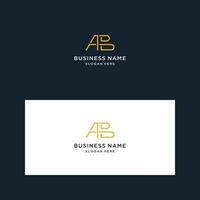 logo design monogram with A, B vector