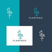 logo design flamingo vector