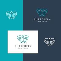 diseño de logotipo mariposa vector