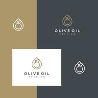 diseño de logo aceite de oliva vector