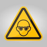 Symbol Wear Safety Glasses Sign Isolate On White Background,Vector Illustration EPS.10 vector