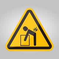 Lifting Hazard Symbol Sign Isolate On White Background,Vector Illustration EPS.10 vector