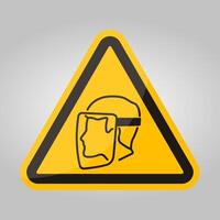 Symbol Face Shield Must Be Worn sign Isolate On White Background,Vector Illustration EPS.10 vector