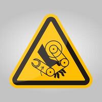 Hand Crush Robot Symbol Sign Isolate On White Background,Vector Illustration EPS.10 vector