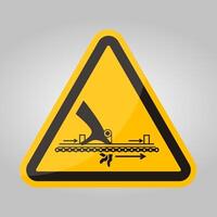 Warning Moving Part Cause Injury Symbol Sign Isolate on White Background,Vector Illustration vector