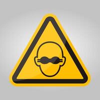 Symbol Wear Opaque Eye Protection Sign Isolate On White Background,Vector Illustration EPS.10 vector