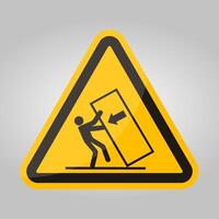 Body Crush Tip over Hazard Symbol Sign Isolate On White Background,Vector Illustration EPS.10 vector