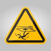 Fall Hazard Symbol Sign Isolate on White Background,Vector Illustration vector