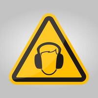 Symbol Wear Ear muff sign Isolate On White Background,Vector Illustration EPS.10 vector