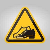 Symbol Enclosed Shoes Are Required In The Manufacturing Area sign Isolate On White Background,Vector Illustration EPS.10 vector