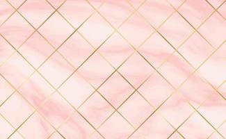 Stone tiles, texture white with red marble background, golden lines - Vector