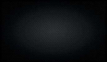 Black perforated background with black holes and glow. vector