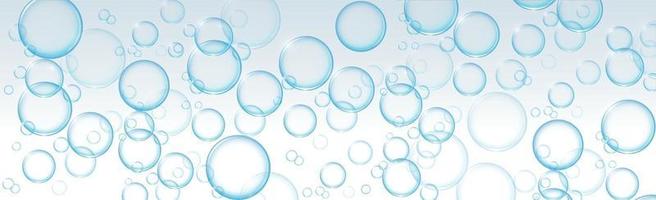 Air bubbles of different sizes on a light background vector