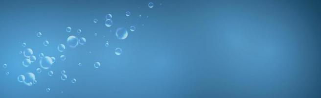 Air bubbles of different sizes on a light background vector