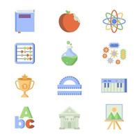 Objects and Symbols That Represent Education vector