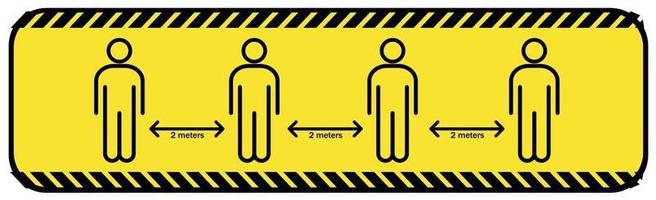 New world trend social distance, pandemic consequences - Vector