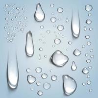 Drops of water on a gently blue background vector