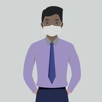 Hombres en máscara médica estéril - ilustración vectorial vector