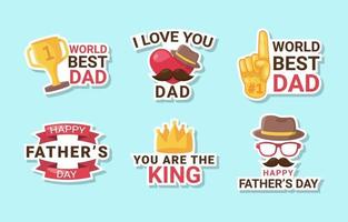 Father's Sticker Collection vector