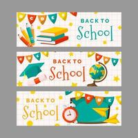 Back to School Banner Collection vector