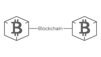 Bitcoin blockchain concept icon. vector