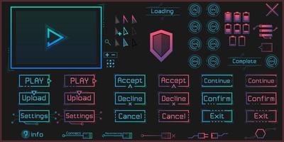 User interface elements set. vector