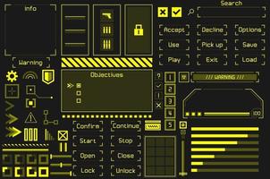 Game user interface elements set. vector