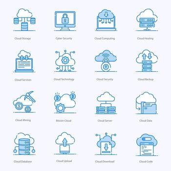Cloud Computing and Technology vector