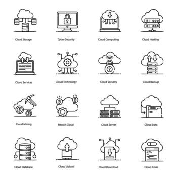 Cloud Computing and Technology vector