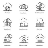 Cloud Technology and Web Hosting vector