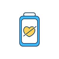 Lacking love and affection RGB color icon vector