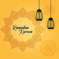 ramadan card festival vector