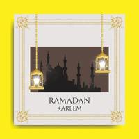 vintage ramadan greeting card vector template