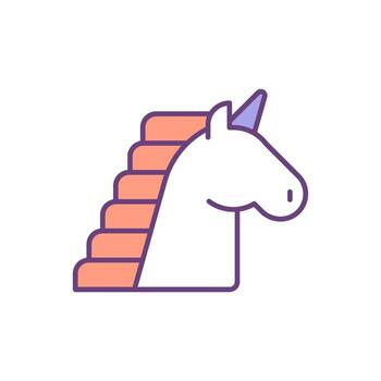 Imagination development RGB color icon vector