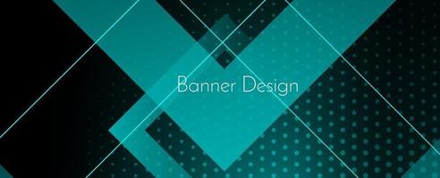 Fondo de diseño de banner moderno decorativo azul geométrico abstracto vector