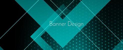 Abstract geometric blue decorative modern banner design background vector