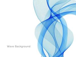 Abstract blue wave design decorative background vector