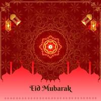 abstract holy elegant decorative background for eid mubarak vector