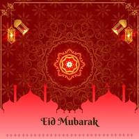 abstract holy elegant decorative background for eid mubarak vector