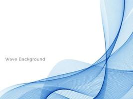 Abstract blue wave design decorative background vector