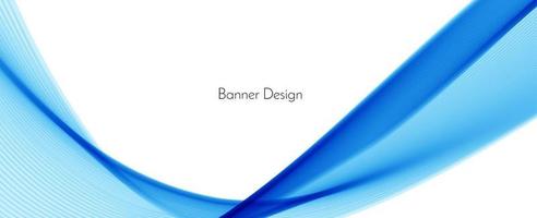 Fondo de banner de diseño de onda moderna azul abstracto vector