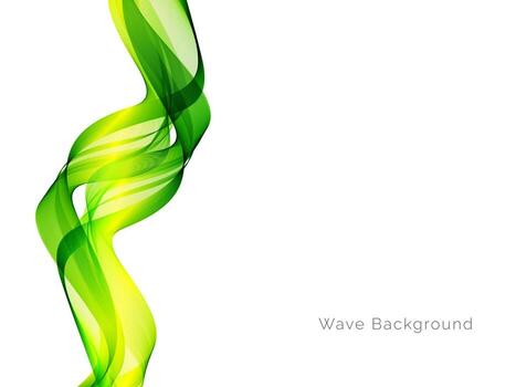 Fondo de patrón de onda que fluye verde hermoso suave elegante vector