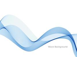 Abstract smooth stylish blue decorative wave background vector