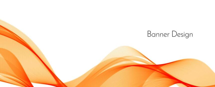 Abstract modern dynamic stylish red and yellow decorative pattern wave banner background vector